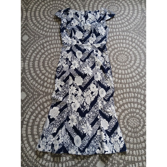 Maeve Cecily Dress Womens XS Fit Flare Sweetheart Blue‎ White Coquette Romantic - Picture 6 of 12